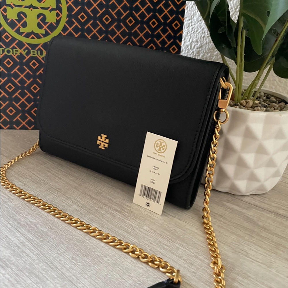 New, tory burch emerson chain crossbody wallet - Picture 2 of 13